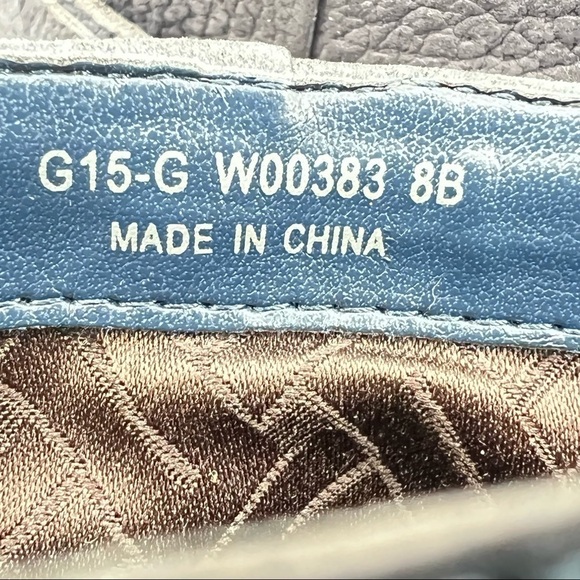 Cole Haan Grand.OS Blue Suede Block Heel Ankle Boots Size 8 Women's - Picture 2 of 9